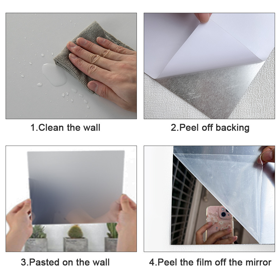 Decorative Bathroom Mirror High-definition Acrylic Wall Sticker_voghion.com