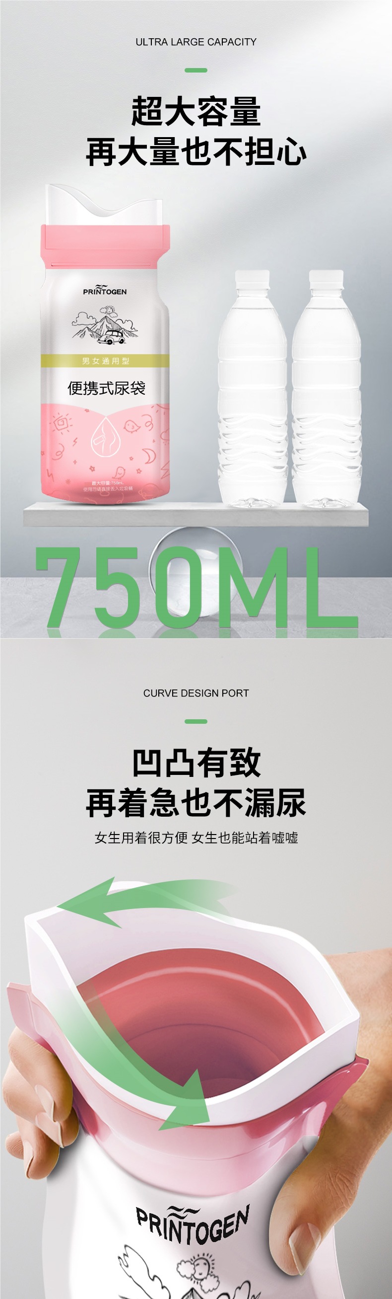 Emergency Urine Bag Disposable Female Car Emergency Toilet Convenient Artifact Portable Car Female Standing Urinal