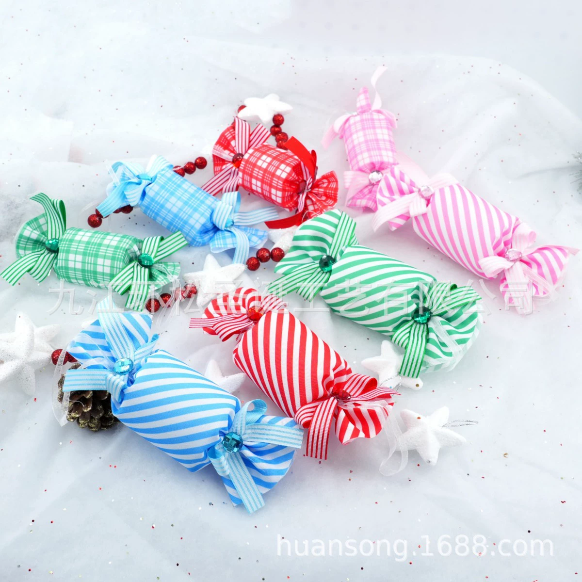 Christmas pendant, decorations from foam, layout for hotel