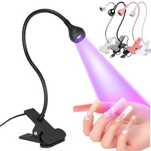 Gooseneck Nail Lamp Uv Curing Phototherapy Lamp Metal Hose Adjustable 395 Purple Light Nail Baking Lamp