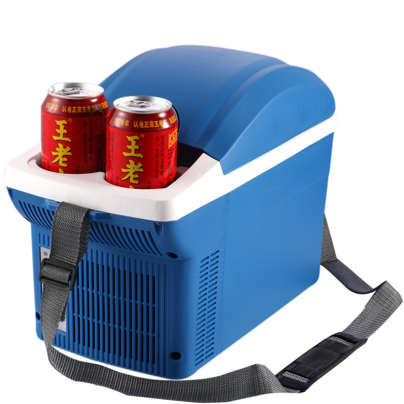 6L portable car refrigerator, small mini cooling unit, mini refrigerator, car cooler box, bicycle model hot and cold box