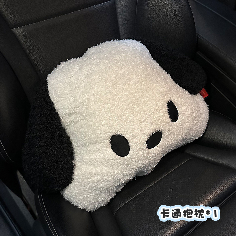 パチャドッグカーシートクッション、オールシーズン対応ユニバーサルハーフカバーシートカバー、かわいい漫画の女性用シートクッション、夏用カーシートクッションシートカバー|undefined