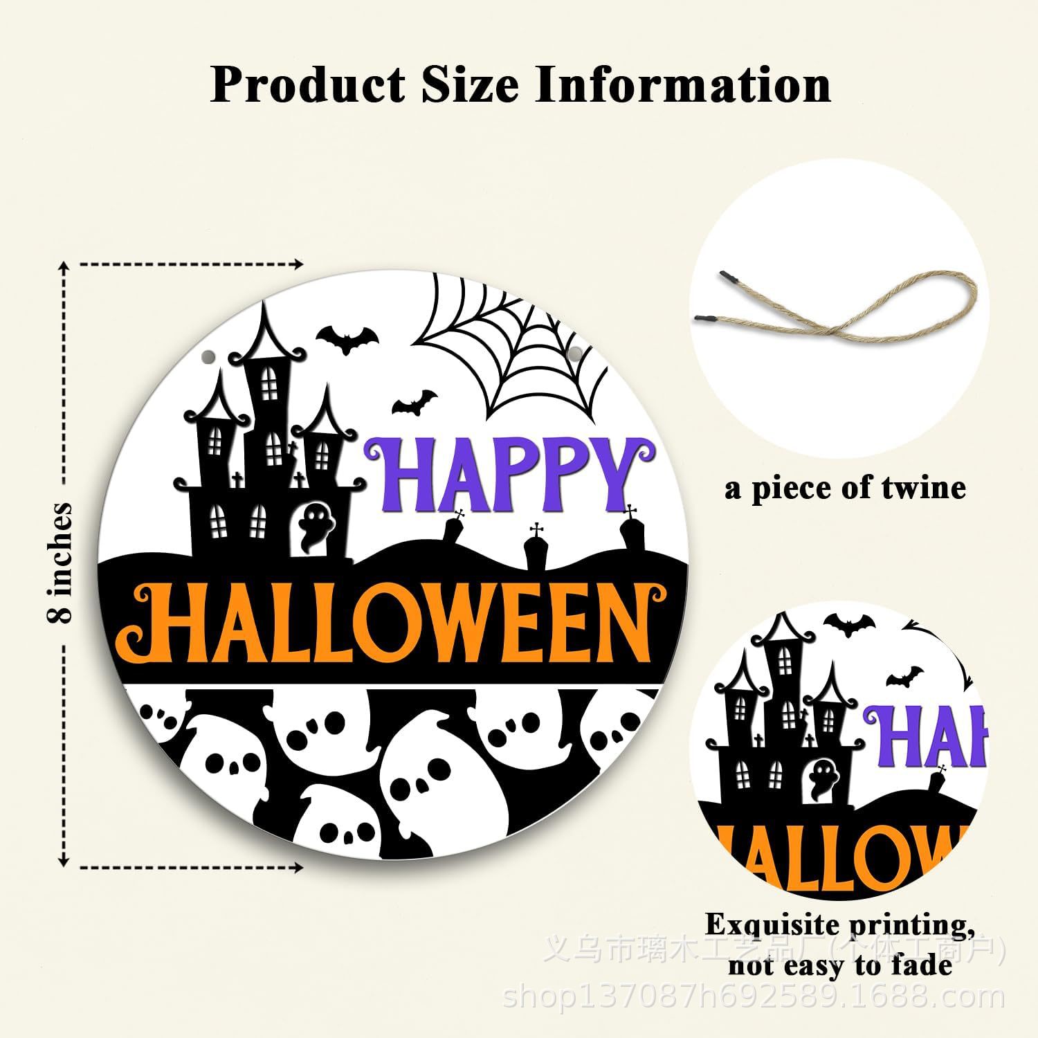 Nuevos productos transfronterizos de madera Halloween decoración de la atmósfera de la fiesta del hogar cabeza de ratón colgante decoración del patio vestíbulo