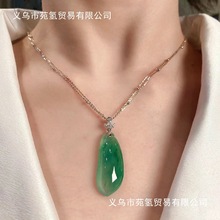 天然缅甸冰种福瓜翡翠吊坠老坑货满绿豆子平安扣玉坠男女款带证