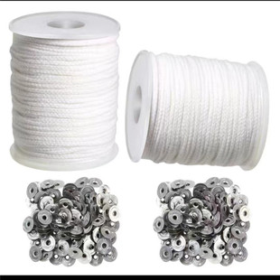 Cross-Border Supply of 24 Strands 61m + 50 Bases DIY Aromatherapy Candle Wicks Cotton Thread Manufacturer Delivery