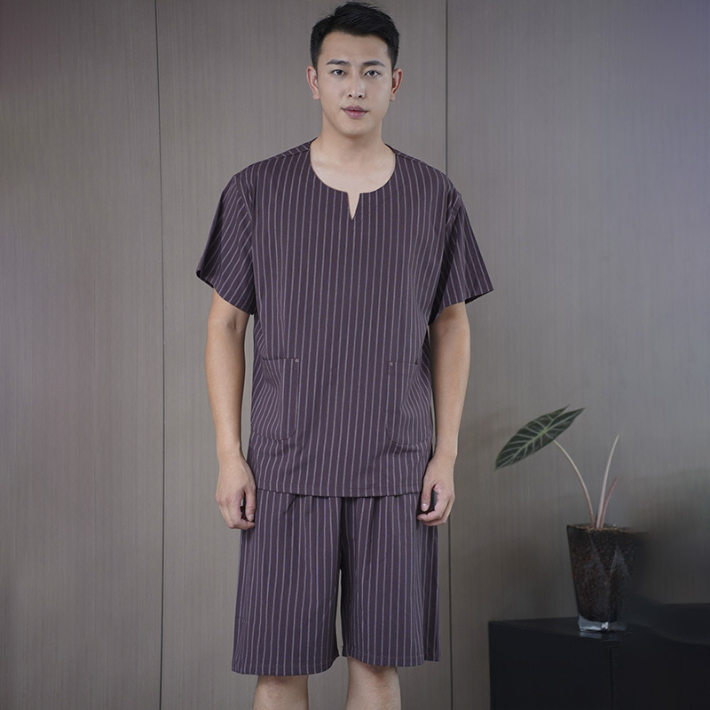 미통 스트라이프 카멜 남성용