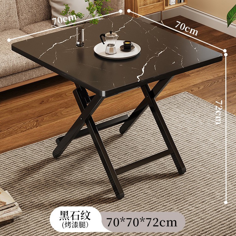 Black stone pattern [70*70*72] h type - black painted legs