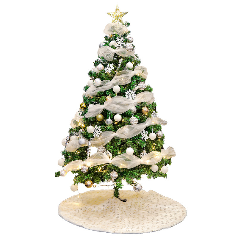 Árbol de Navidad Artificial Blanco, Set de Decoración, Árbol de Navidad Plegable de Simulación, Grande, para Manualidades