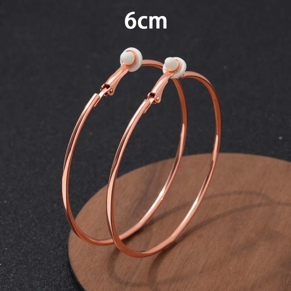 귀없는 6cm 로즈 골드