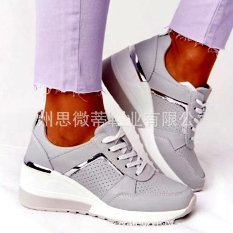 summer low breathable casual sneakers with shoelaces platform