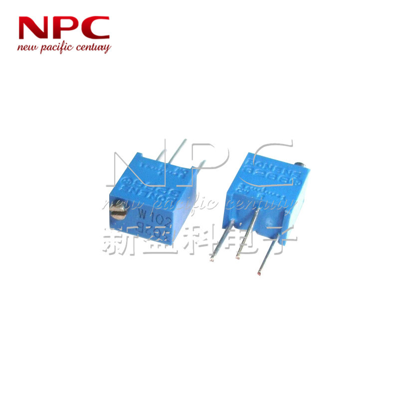 国产电位器3266W-1-202LF 阻值2K 顶调精密可调电阻 一管50只