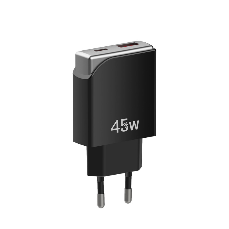 45W Gallium Nitride European Standard Charger Ultra-Thin Fast Charging Cross-Border Mobile Phone Laptop Pd Mini Charging Head Flash Charging