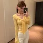 v领长袖秋季显瘦针织衫