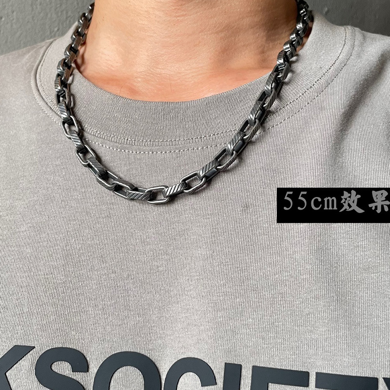 Light Luxury Vintage Necklace For Men Versatile Choker Chain_voghion.com