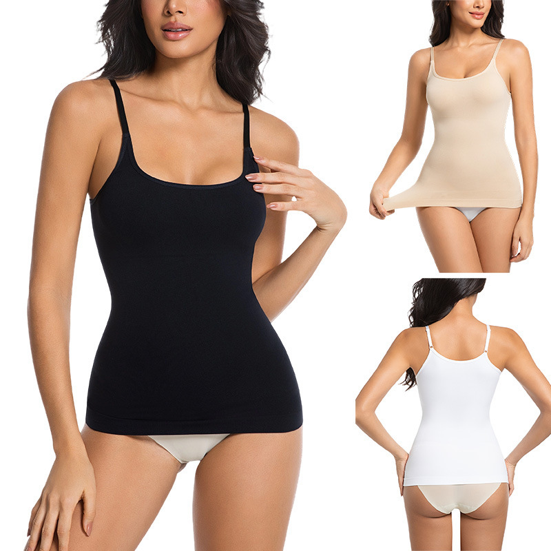 Cross-Border European and American Style One-Piece Shapewear, Plus-Size Seamless Invisible Shoulder Straps, Tummy Control, Waist Shaping, Tight-Fitting Underwear for Women
