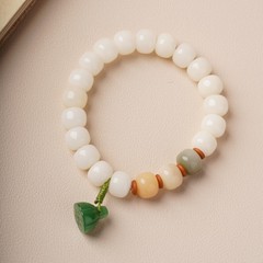 蓮の花白翡翠菩提 DIY マルチ宝ブレスレットブレスレット男性と女性の仏珠ナイトマーケット景勝地卸売価格