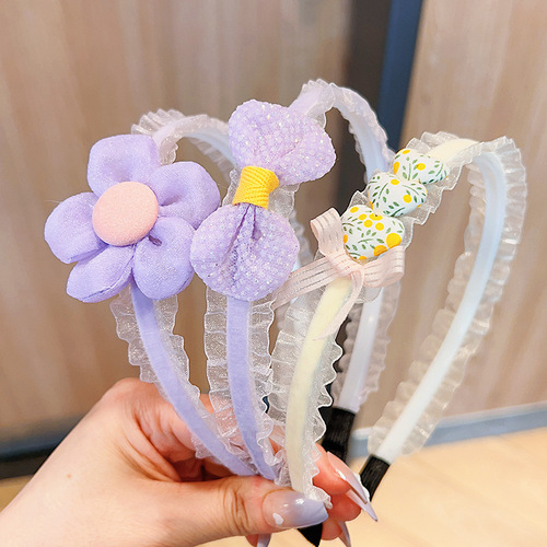 Summer children's hairbands princess bow headbands girls' headbands and hair accessories Korean baby headbands with broken hair