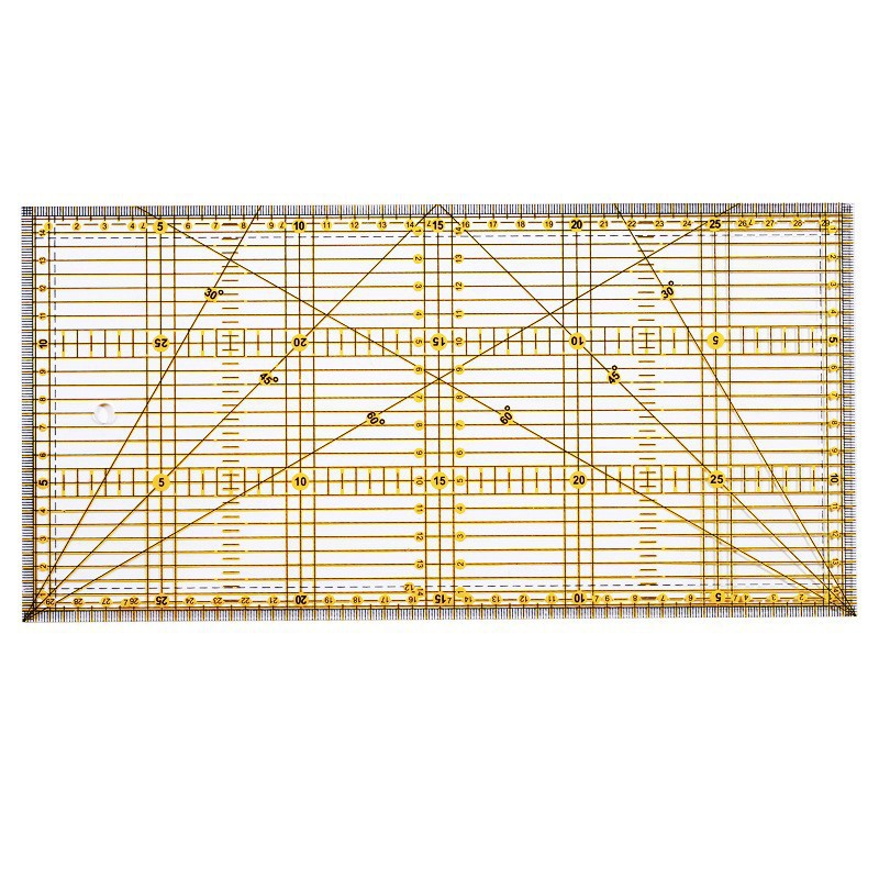 Regla de costura de acrílico cuadrado negro regla cuadrada transparente Placa de ropa a medida que hace material de herramienta