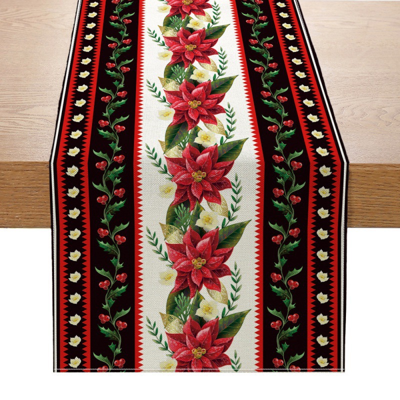 Tapete de Mesa Navideño con Estampado Creativo, para Decoración