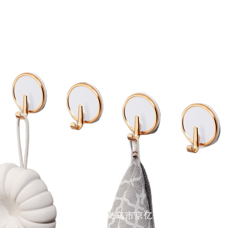 Puerta de lujo ligera detrás del gancho no perforado puerta de entrada de viscosidad fuerte vestimenta percha gancho adhesivo sombrero