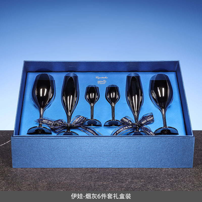 Copas de vino tinto de cristal importadas de la República Checa, cristalería de lujo de alta gama, copas de champán de alto valor, juego de copas de alta gama en caja de regalo. image 10