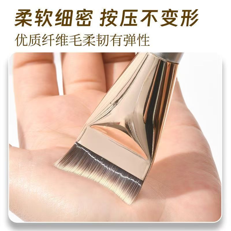 跨境超薄月牙粉底刷遮瑕一字型化妆刷美妆工具套装源头工厂|undefined