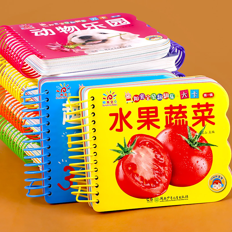 阳光宝贝翻翻乐大卡全套10册两三岁宝宝看图识物认知书益智早教启