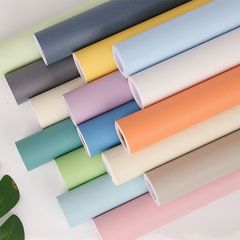 中背粘着壁紙増粘 PVC 防水シンプルな日本製無地壁紙暖かい寝室の壁のステッカー