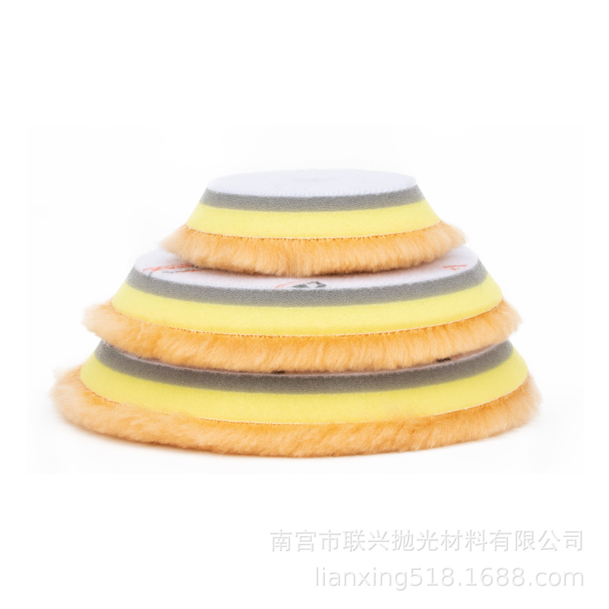 汽车美容抛光橙色羊毛盘漆面打磨盘羊毛轮自粘式长羊毛轮划痕修复