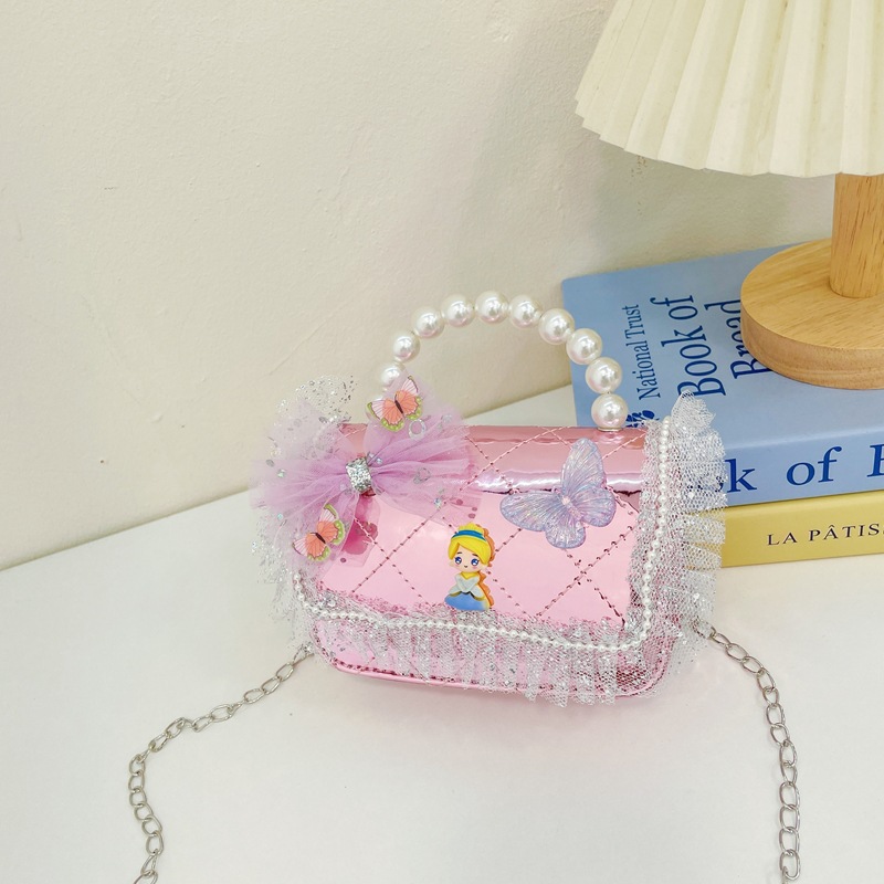 Longo Grace arco bolso de hombro de niñas cambio bolso de mochila de moda bolso infantil nuevo bolso de perlas de niñas