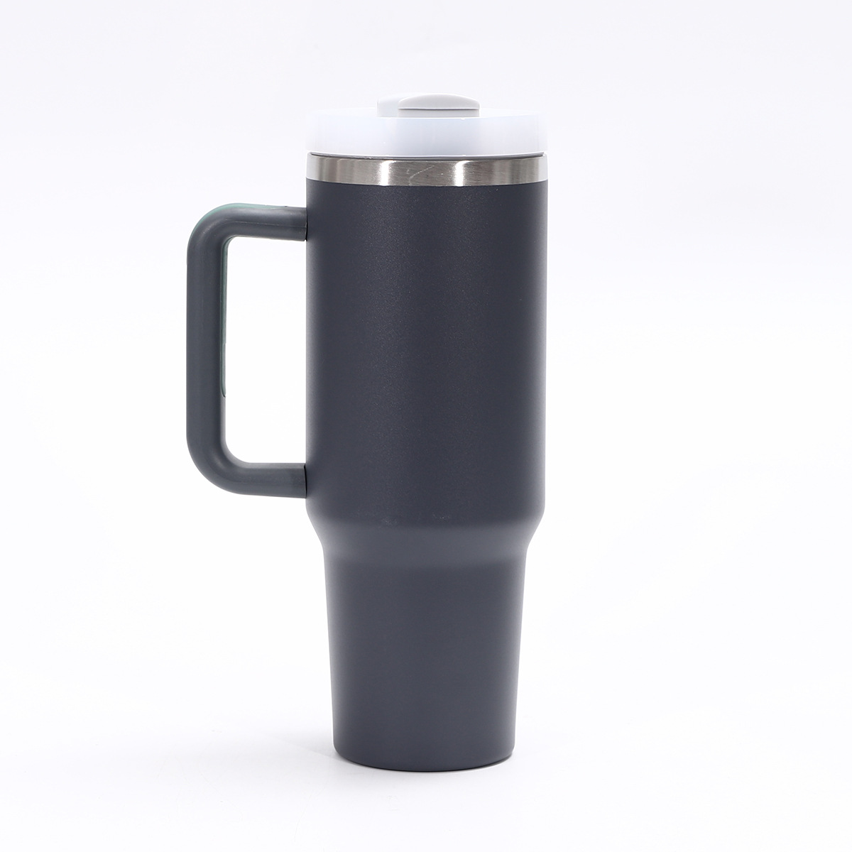 Taza de coche con mango de 40oz transfronterizo Taza de aislamiento de acero inoxidable 304 de doble capa de vacío Taza de hielo de gran capacidad con pajita