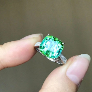 ��Ʒ�r���OӋ925�y�ʌ�������ɫ��ʯ�̭tɫָ�h�18K��ɫŮ���ָ