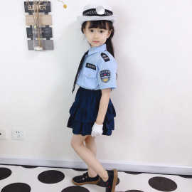 六一儿童交通衣服警察服幼儿园小学生小交警黑猫警长演出服小警官