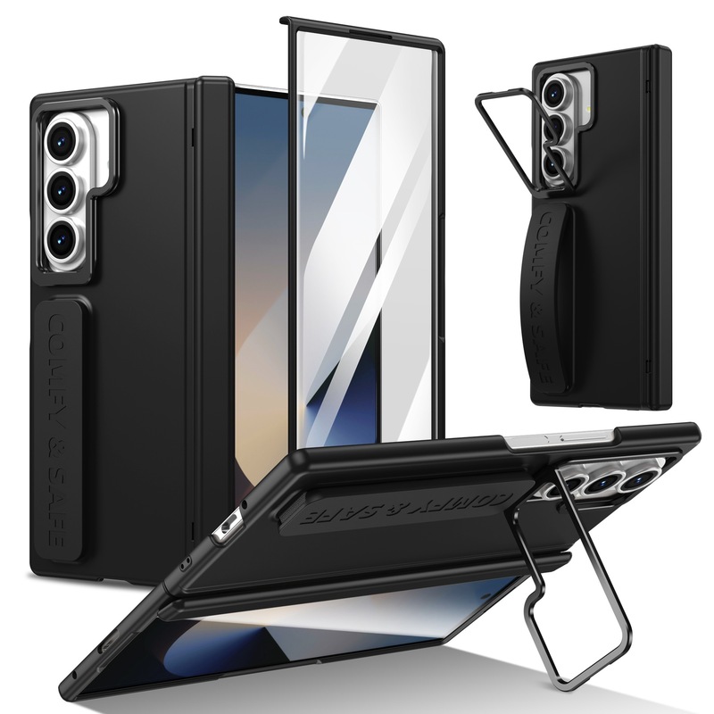 Samsung Z fold7 携帯電話ケース、磁気ヒンジシェル、フィルム一体型ブラケット、リストバンド、fold6/5/4 保護カバーに適しています。|undefined