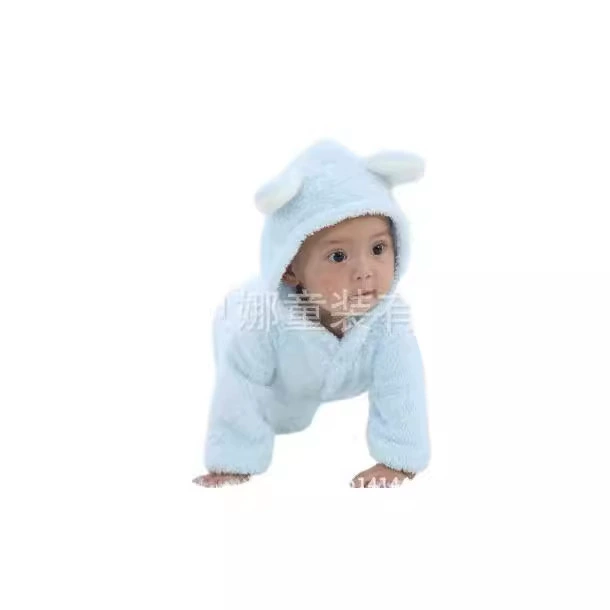 Roly-poly bodysuit (Berbernn Hayi) velvet animal onesie, Korean style, sizes 0–12M