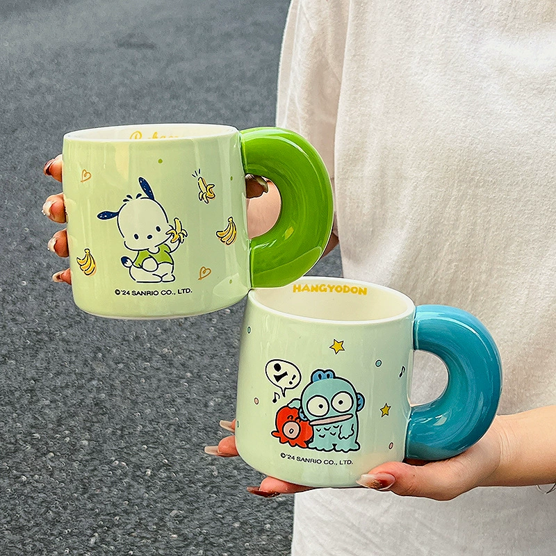 Керамическая кружка (Sanrio) 570 мл, милый дизайн — Hello Kitty и друзья