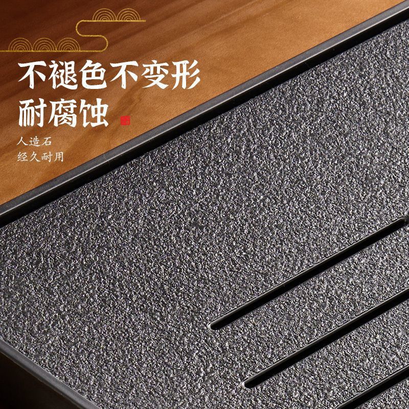 Conjunto de té de estilo chino de kung fu bandeja de té pequeña mesa de infusión seca mesa de té pequeña mesa de té doméstica de almacenamiento de agua de drenaje de lujo