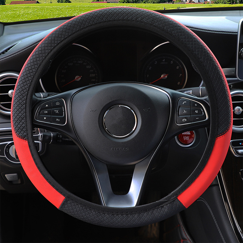Car steering wheel cover colorful leather elastic no inner ring tightening band cover fast sell through cross-border trade Amazon