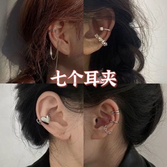 高級感ins潮百合真珠流蘇耳挟み女大衆デザイン個性軽豪華無耳洞耳骨挟み女