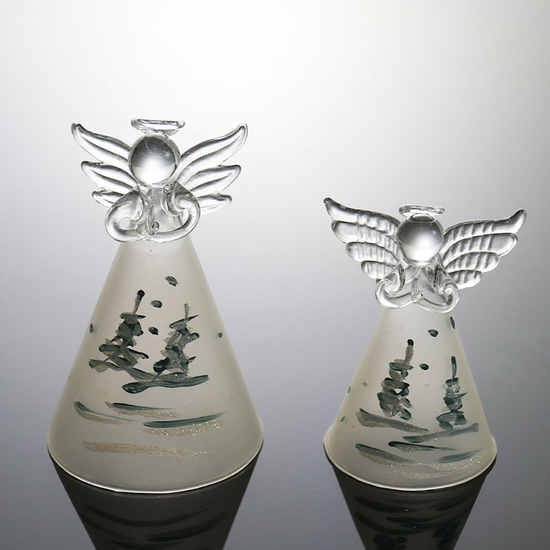 Figura de Ángel Pequeño Moderno y Minimalista con Alas, de Vidrio, Estilo Nórdico, para Sala de Estar, Mesa de Centro, Estudio, Geométrico Creativo.