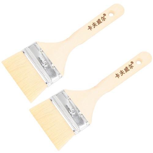 Kraftwell paint brush wool brush latex paint brush wooden long handle soft bristle cleaning brush EM2812