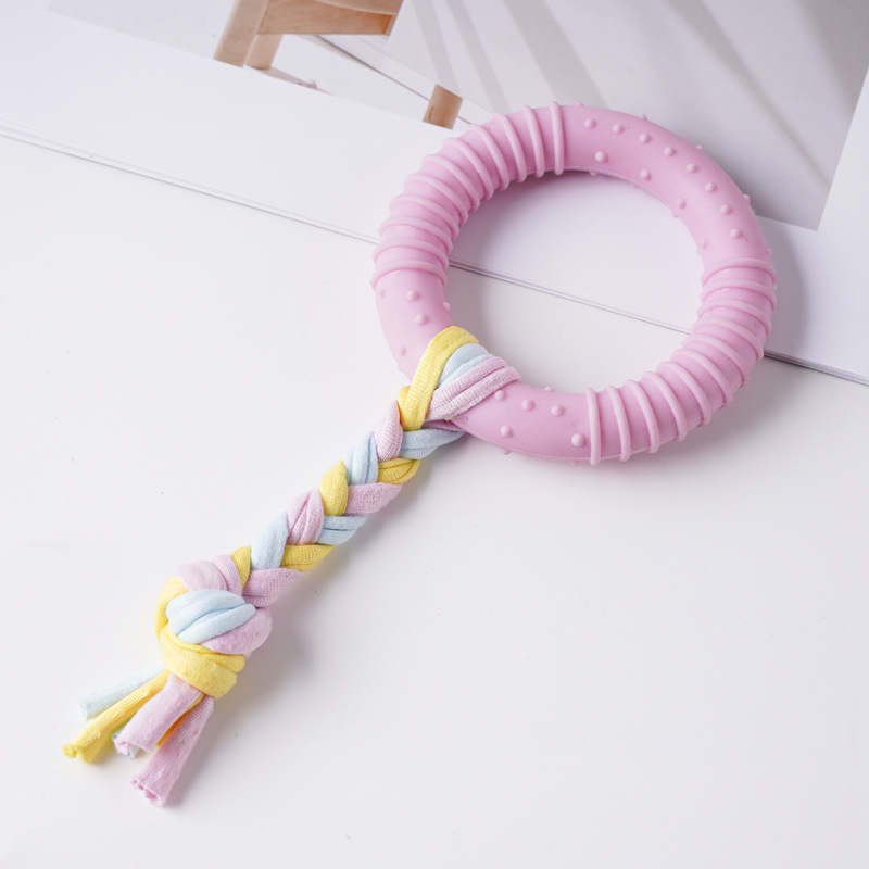 Juguete para mascotas de TPR de gran venta transfronterizo, palo de dentición para perros para entretenimiento, juguete de autoentretenimiento para cachorros duradero y resistente a las mordidas.