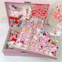 Hello Kitty, милый аксессуар для волос, элитная бижутерия, детская подарочная коробка, заколка для волос для учеников начальной школы, подарок на день рождения принцессы
