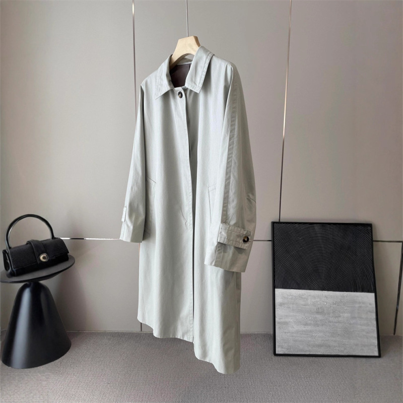 Clothes Are Coming! Mom! Sister Dong’S Same Style! Cotton Lapel Back Slit Silhouette Windbreaker Jacket Dropshipping Clothes Are Coming! Mom! Sister Dong’S Same Style! Cotton Lapel Back Slit Silhouette Windbreaker Jacket Dropshipping