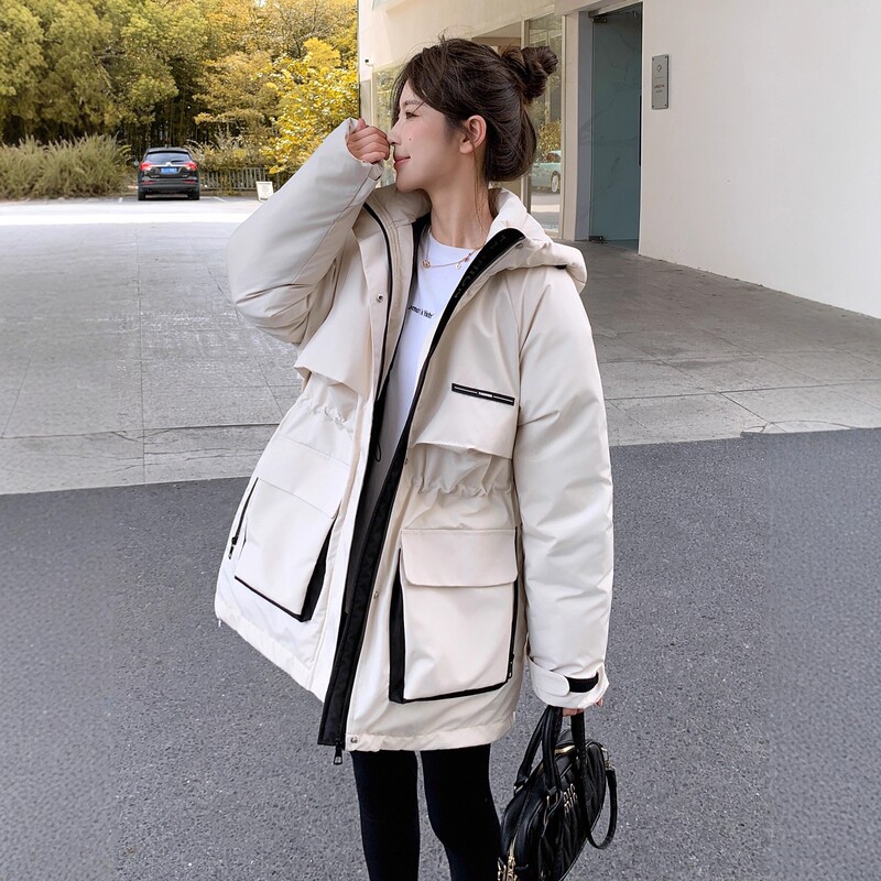 Super Stylish Workwear down Cotton Jacket for Women, 2026 New Winter Hot-Selling Mid-Length Waist-Cinching Parka Padded Coat, Thick Super Stylish Workwear down Cotton Jacket for Women, 2026 New Winter Hot-Selling Mid-Length Waist-Cinching Parka Padded Coat, Thick