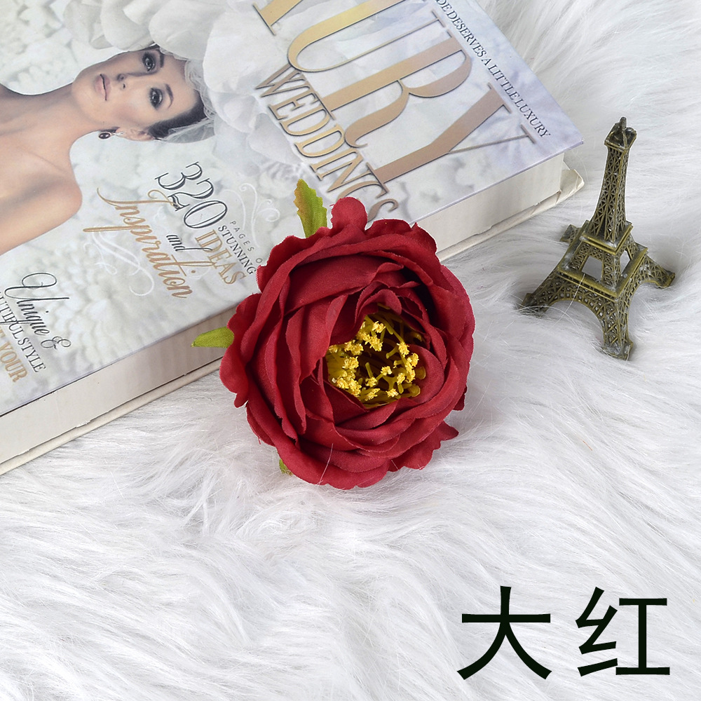 7호 하트 모란 머리 레드