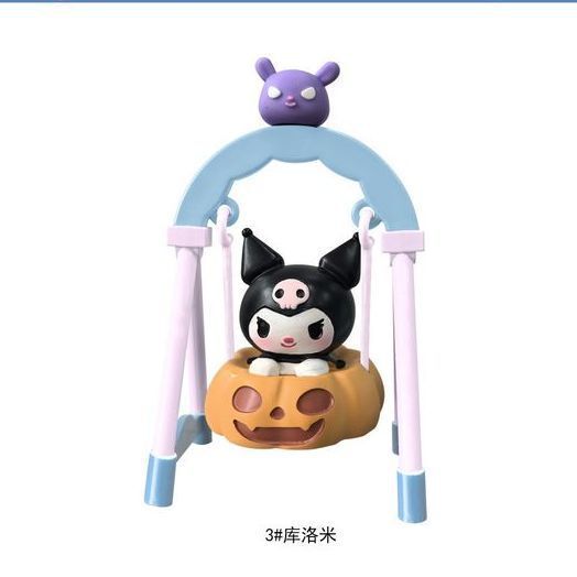 网红三丽鸥荡秋千盲盒库洛米潮玩公仔玩偶治愈系桌面摆件生日礼物|undefined