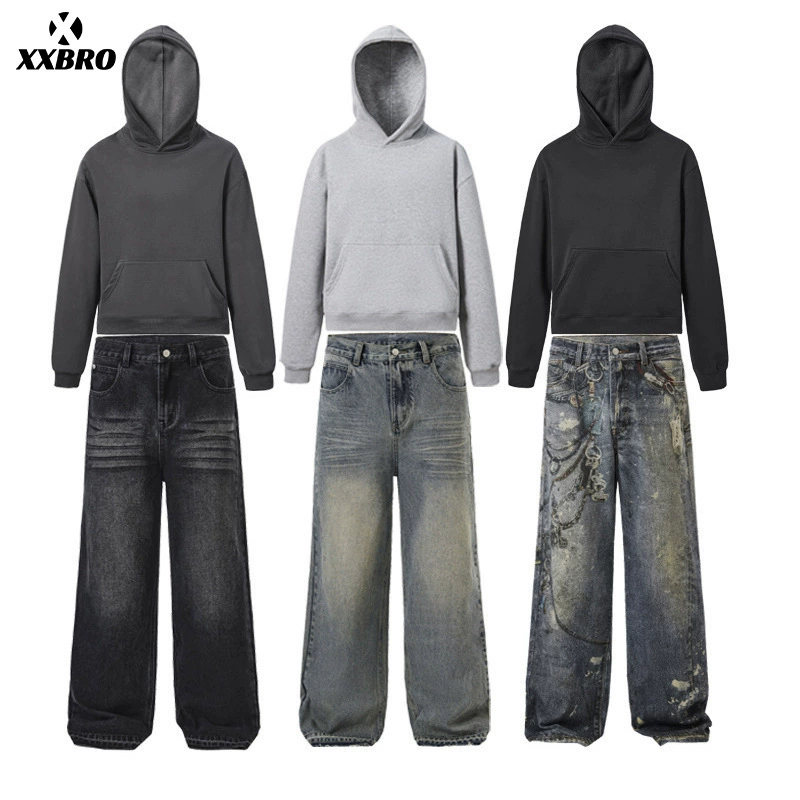 Xxbro мужская одежда # фабрика прямых продаж cleanfit осенние и зимние свитер с капюшоном прилив утолщенных пар коротких пальто