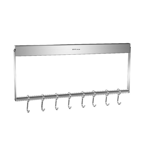 Magnetic knife holder, multifunctional hook rack, 304 stainless steel storage rack, punch-free storage rack, rectangular knife holder