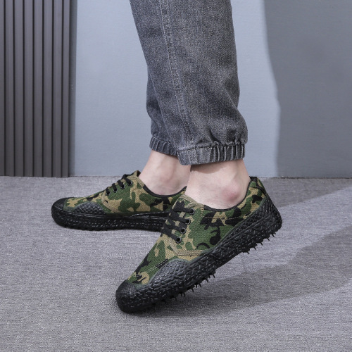 Wholesale training shoes for liberation, men's rubber bottom, wear-resistant construction site shoes, thick-soled rubber shoes, farmer working shoes, labor protection shoes wholesale